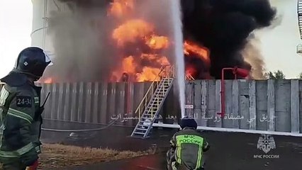 حريق في مصفاة روسية للنفط بعد هجوم بمسيّرات