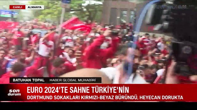 Türkiye-Gürcistan maçı öncesi Almanya'daki Türk taraftarların büyük coşkusu!