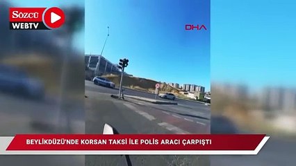 下载视频: Beylikdüzü’nde korsan taksi ile polis aracı çarpıştı; 3’ü polis 2’si çocuk 6 yaralı