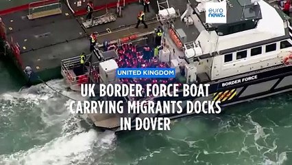 UK Border Force boat carrying migrants arrives in port of Dover