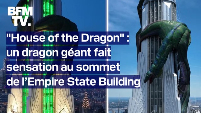 Un dragon géant perché au sommet de l’Empire State Building fait sensation à New York
