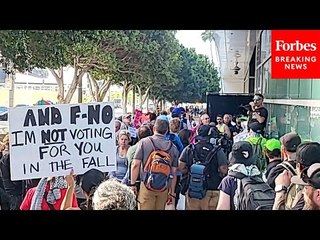 Anti-Israel Protesters Demonstrate Outside Biden 2024 Fundraiser In Los Angeles, California