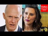 'What A Hypocrite!': Rick Scott Excoriates Gretchen Whitmer For Visiting Florida During COVID-19