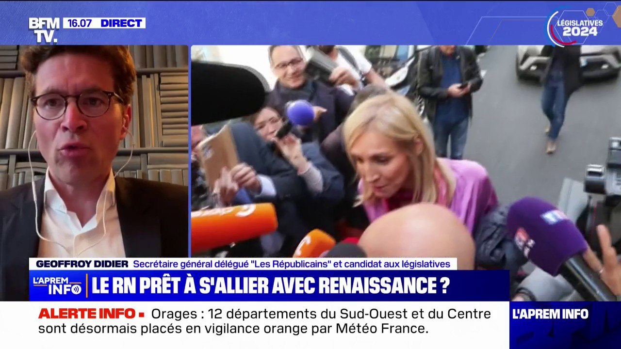Alliance LR/Renaissance: "Je crois que la droite doit rester indépendante", souligne Geoffroy Didier (LR)