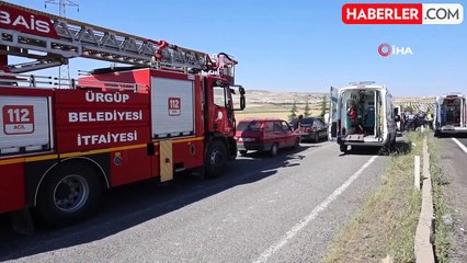 Nevşehir'de devrilen otomobildeki 5 kişi yaralandı