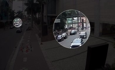 Câmera flagra momento da 'voadora' de homem preso por matar idoso