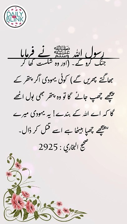 Daily Hadees | Hadees Sharif | Sahih Bukhari 2925 || Daily Blink #shorts #hadees #hadith