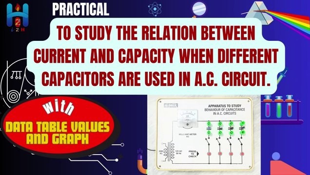 Study the Relation Between Current and Capacity When Different Capacitors are Used in A.C. Circuit
