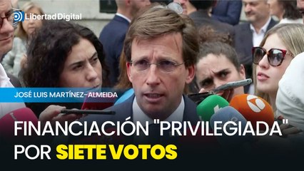 Almeida critica la financiación "privilegiada" a cambio de votos