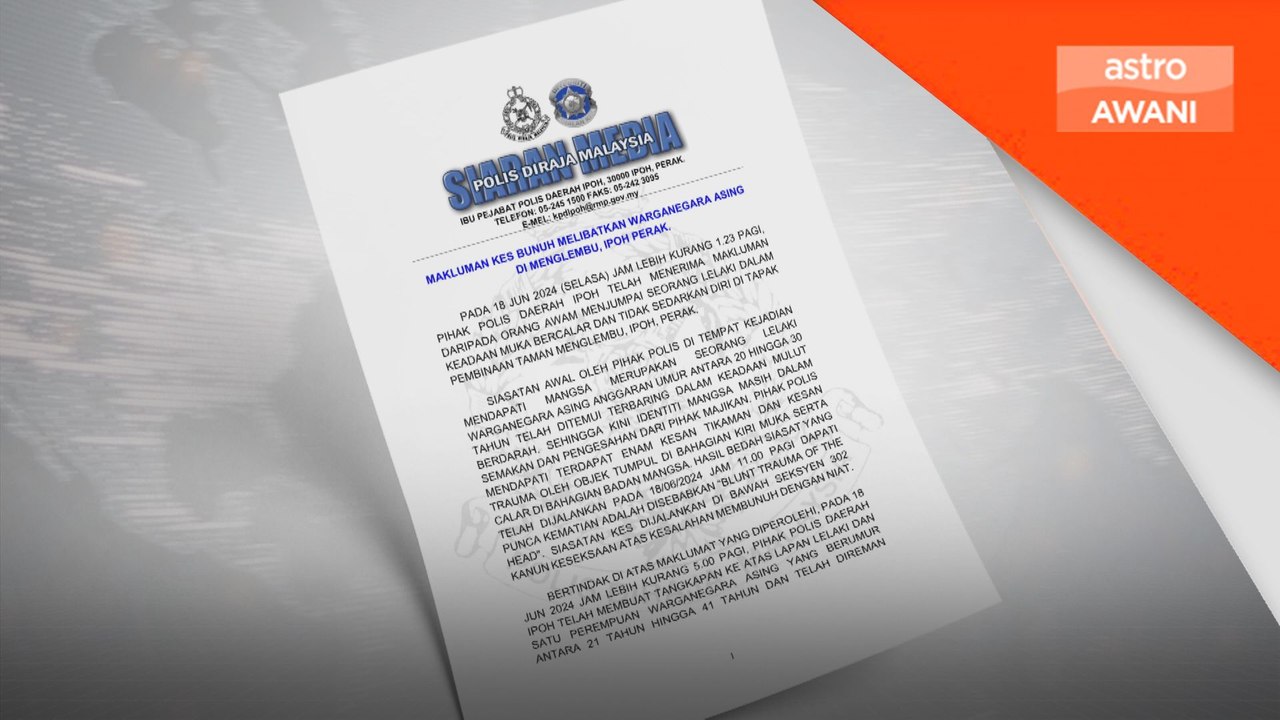 Wanita antara 9 ditahan susulan kes bunuh di tapak pembinaan