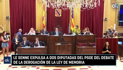 Le Senne expulsa a dos diputadas del PSOE del debate de la derogación de la Ley de Memoria