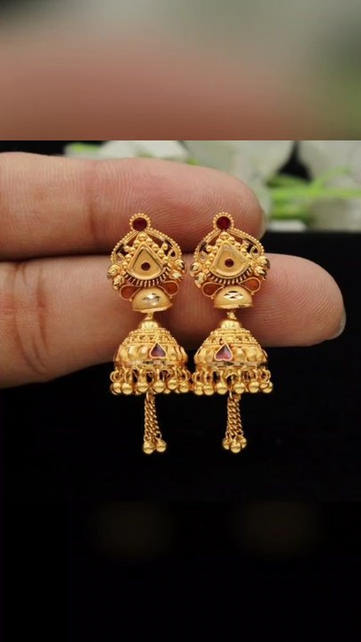 gold jhumka design #