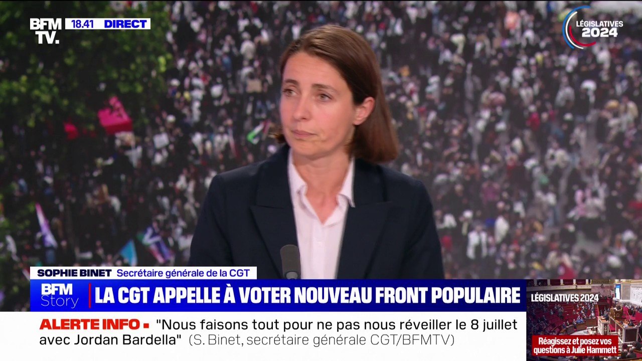 Sophie Binet (CGT): "Jamais le RN ne défend et ne défendra les travailleuses et les travailleurs"