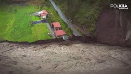 Waves of mud crash through tourist city as landslide kills 6