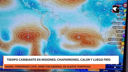 Tiempo cambiante en Misiones: chaparrones, calor y luego frío