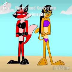 Johnny & Friends: Marine and Karisa are Swimsuits in Speedpaint