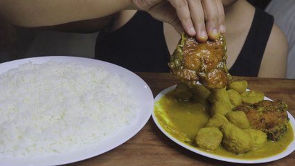 EATING ARBI FISH CURRY, WHITE RICE | MUKBANG | EATING SHOW