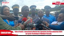 Côte d'Ivoire - lancement officiel des épreuves du Baccalauréat 2024 au Lycée Technique d'Abidjan-Cocody