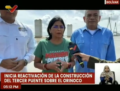 Autoridades Nacionales supervisan obras del tercer puente sobre el río Orinoco en el estado Bolívar