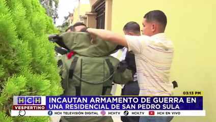 Hallan armas de guerra en exclusiva residencial de San Pedro Sula