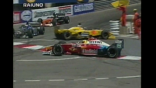 GP Monaco 1999 F1 (RAI . ITA) - Contatto tra Damon Hill e Ralf Schumacher