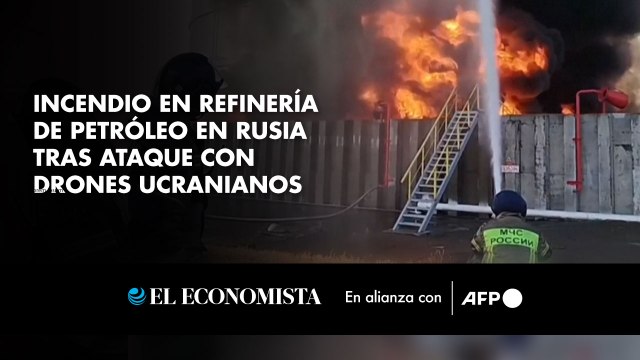 Incendio en refinería de petróleo en Rusia tras ataque con drones ucranianos