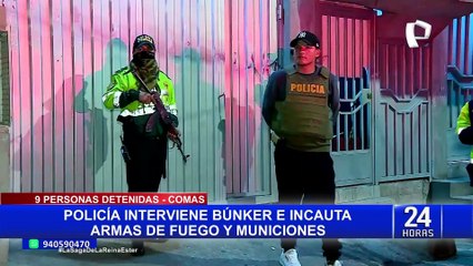 ¡Hallaron armas y municiones! PNP interviene búnker de presuntos delincuentes en Comas