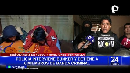 Ventanilla: nuevas imágenes de intervención a búnker y captura de extorsionadores