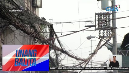 Mga residente ng Brgy. 351, problema ang sala-salabat na kawad sa kanilang lugar | Unang Balita