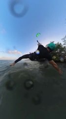Kite Surfer Crashes Into Trees