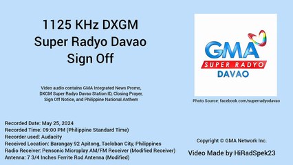 1125 KHz DXGM Super Radyo Davao Sign Off (2)