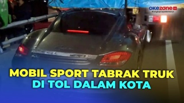 Mobil Sport Tabrak Truk di Tol Dalam Kota, Pengemudi Tewas Terjepit