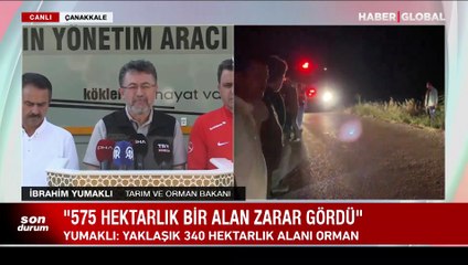 Çanakkale'deki orman yangınına ilişkin Bakan Yumaklı'dan flaş açıklama