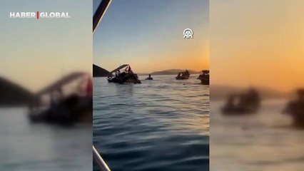 Aydın'da batan tur teknesindeki 9 kişi böyle kurtarıldı