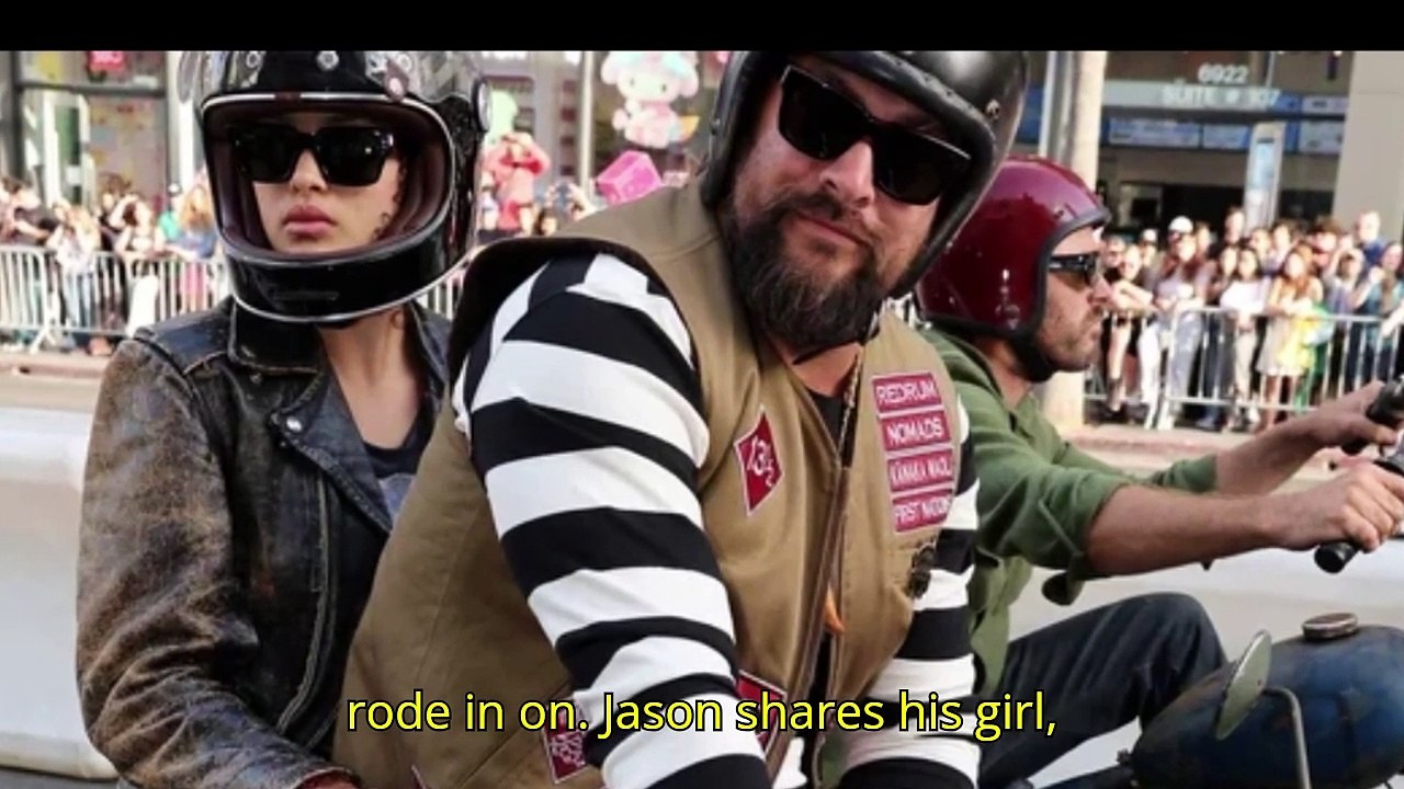 Jason Momoa and Daughter Lola Arrive on Motorcycle to 'Bikeriders' Premiere in Hollywood