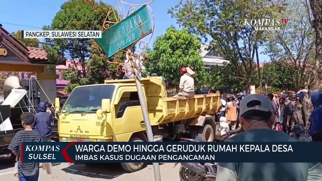 Warga Demo Hingga Geruduk Rumah Kepala Desa