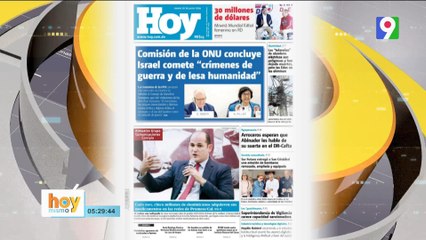 Titulares de prensa dominicana jueves 20 de junio 2024 | Hoy Mismo