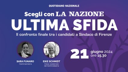 Télécharger la video: Scegli con La Nazione - Ultima Sfida: il confronto finale tra i candidati a Sindaco di Firenze