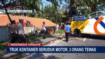Diduga Rem Blong Truk Kontainer di Pasuruan Seruduk Motor, Tiga Orang Tewas