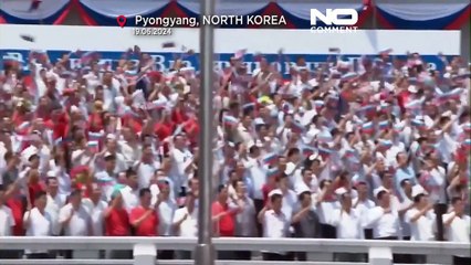 Corea del Nord: Le immagini delle sfarzose celebrazioni per l'arrivo di Putin