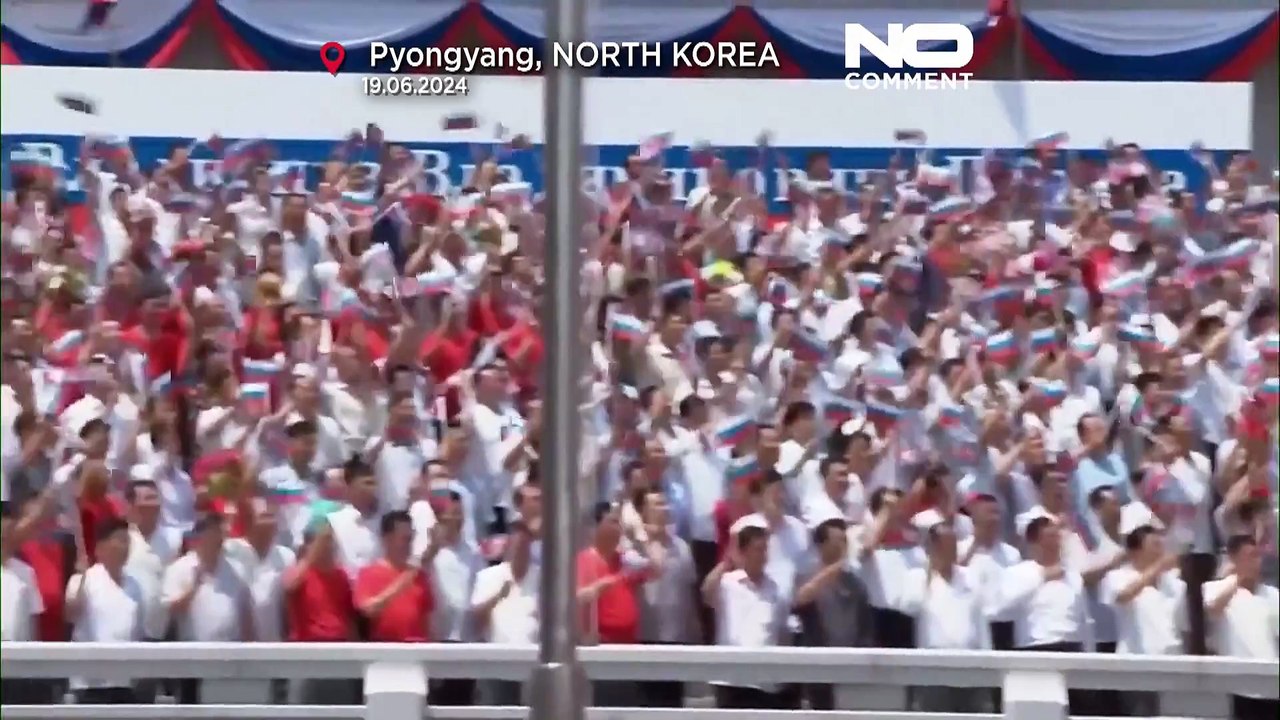 Corea del Nord: Le immagini delle sfarzose celebrazioni per l'arrivo di Putin