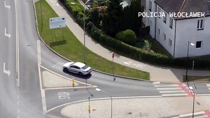 Policyjny dron ponownie obserwował zachowanie kierowców w Kruszynie