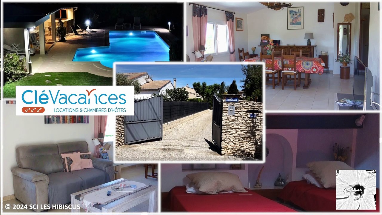Vacances de rêve en Provence avec piscine privée! Locations Hibiscus à Pernes les Fontaines