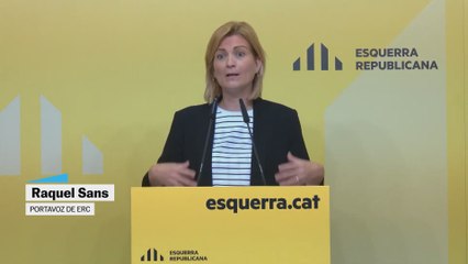 Raquel Sans, portavoz de ERC: "No me corresponde a mí hablar del manifiesto"