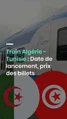 Train Algérie - Tunisie : Date de lancement, prix des billets