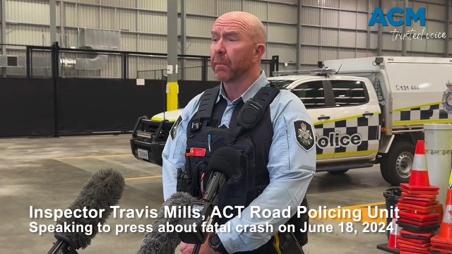 Inspector Travis Mills speaking to media about the June 18th fatal crash in Holt