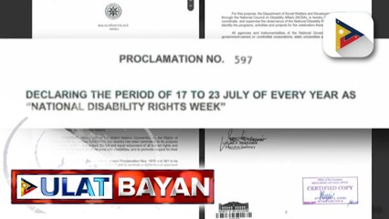 July 17-23, idineklara ni PBBM bilang "National Disability Rights Week"