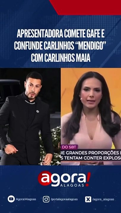 APRESENTADORA COMETE GAFE E CONFUNDE CARLINHOS "MENDIGO" COM CARLINHOS MAIA