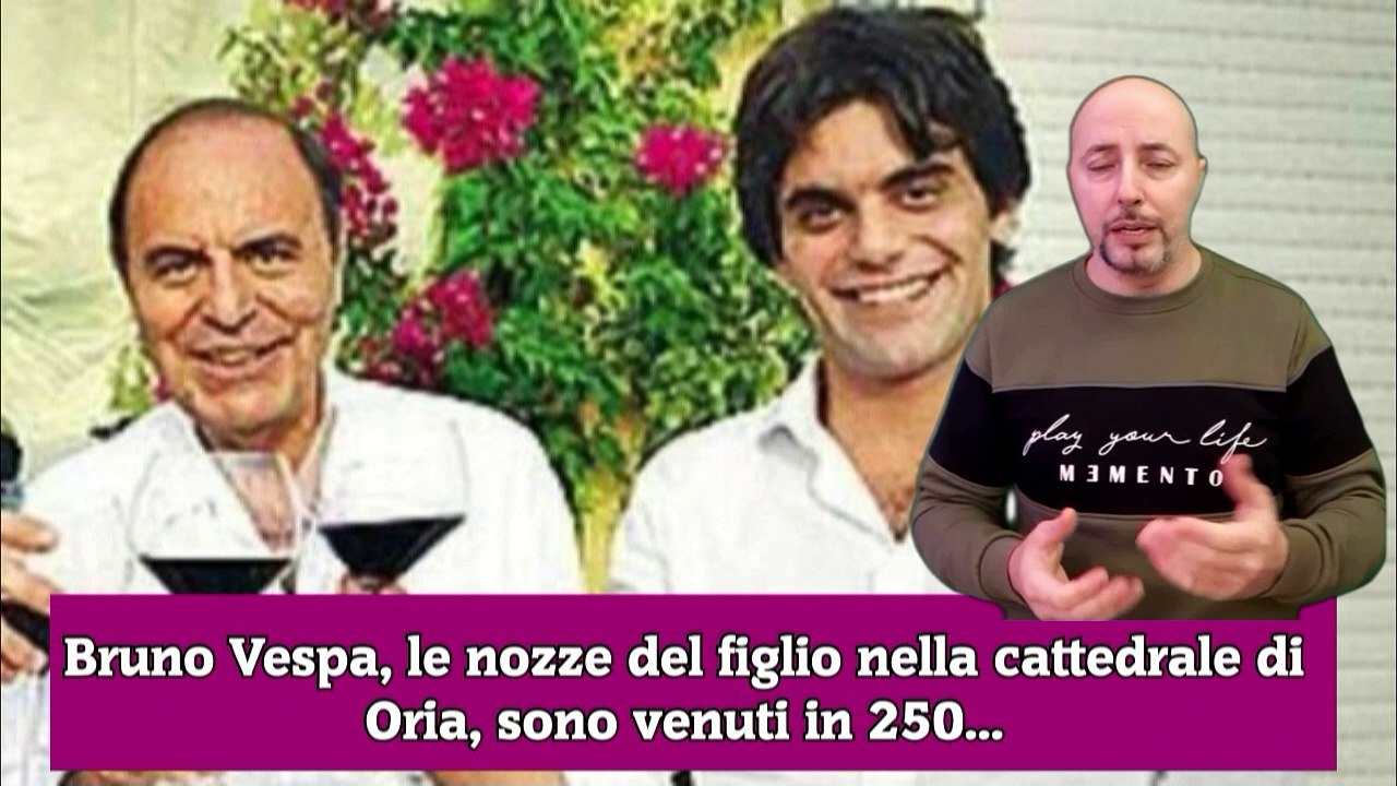 Bruno Vespa, le nozze del figlio nella cattedrale di Oria, sono venuti in 250...