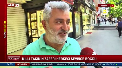 Milli Takımın zaferi herkesi sevince boğdu